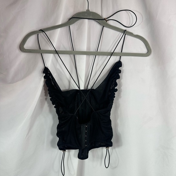 My Boo black corset mesh halter top size S - Picture 3 of 6